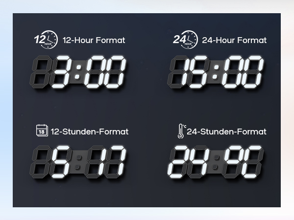 led digital wall clock