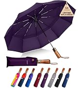 SIEPASA 49/54/62 Inch Windproof Golf Umbrella - Automatic Open/Close, Real Wood Handle - Large Fo...