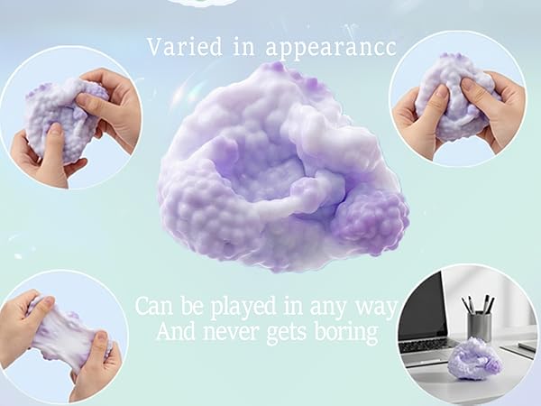Crunchy Squishy Stress Ball, Moldable Sand Squishy with Varied Appearance, Can Be Played in Any Way