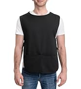 ROTANET Cobbler Apron for Women Men with 2 Pockets Waterproof Art Smock Aprons Black for Painting...