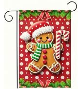 BlissYard Christmas Gingerbread Garden Flag 12x18 Inch Polyester | Double sided polyester, Christ...