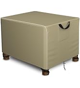 Velway Patio Ottoman Cover - Waterproof Outdoor Furniture Cover for Side & End Table, Windproof A...