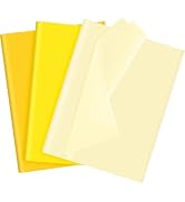 NEBURORA Assorted Yellow Tissue Paper Set 60 Sheets Gift Wrap Paper Art Paper Crafts 3 Yellow Col...