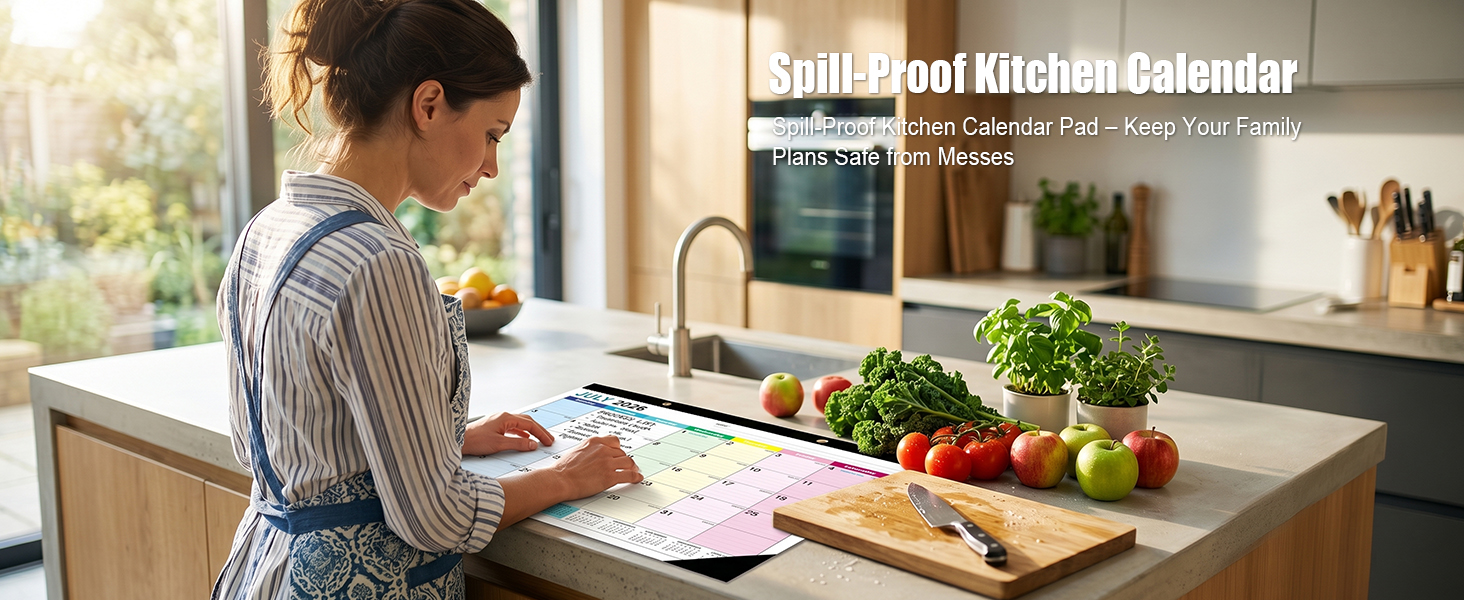 Spill-Proof Kitchen Calendar