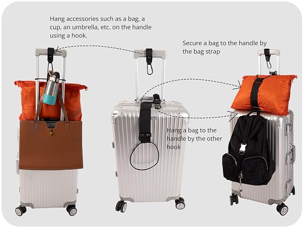Luggage strap hook