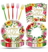 Tropical Birthday Plates