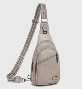 sling bag for women crossbody purse, Leather Cross Body Bag for Woman Light Grey
