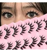 Veleasha Lashes Manga Eyelashes Spiky Eye Lashes Anime Lash 8D Doll Lash Natural Look Soft Wispy ...