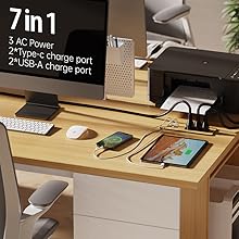 7-In-1 Multi Outlets desk power strips with usb ports