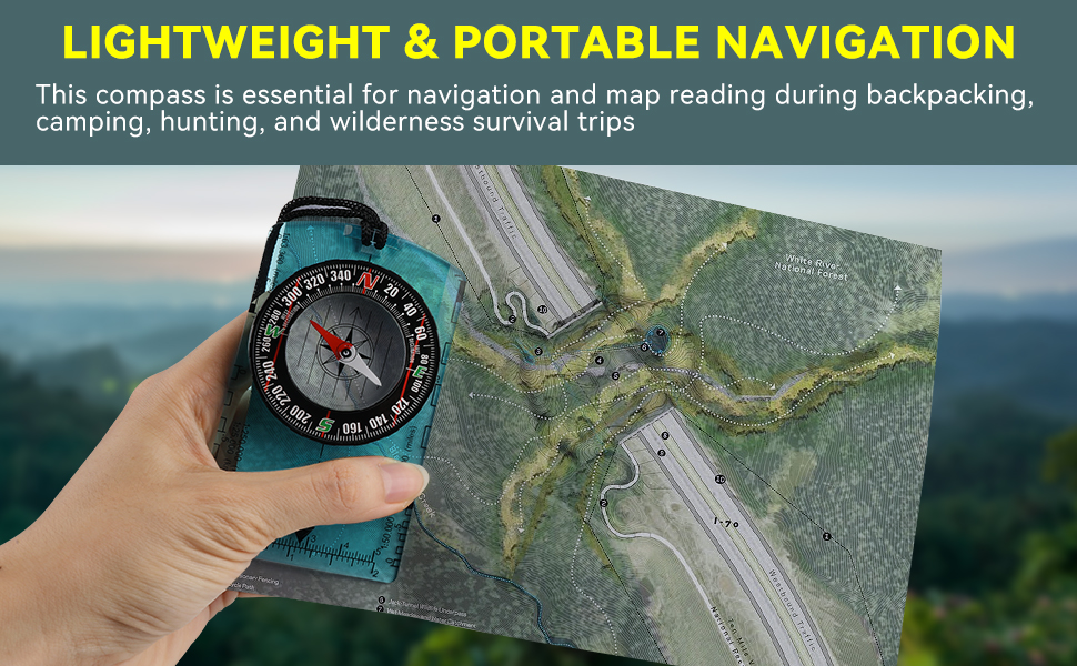 Each compass features a magnetic needle that accurately points to magnetic north,