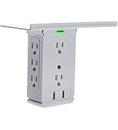 Socket Wall Shelf-CFMASTER 10 Port Surge Protector Wall Outlet, 8 Electrical Outlet Extenders and...