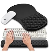 Hokafenle 2 in 1 Ergonomic Mouse Pad Wrist Support & Wrist Rest for Computer Keyboard Set, with R...