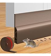 Door Draft Stopper for Bottom of Door, Adjustable Weather Stripping Door Seal for Cold Insulation...