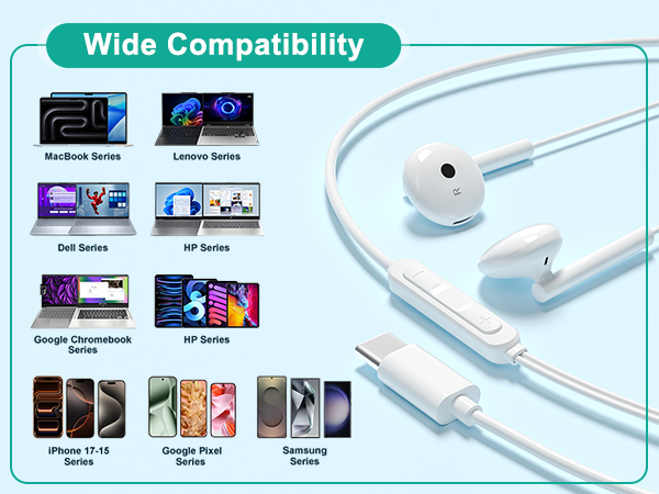 wired headphones usb c
