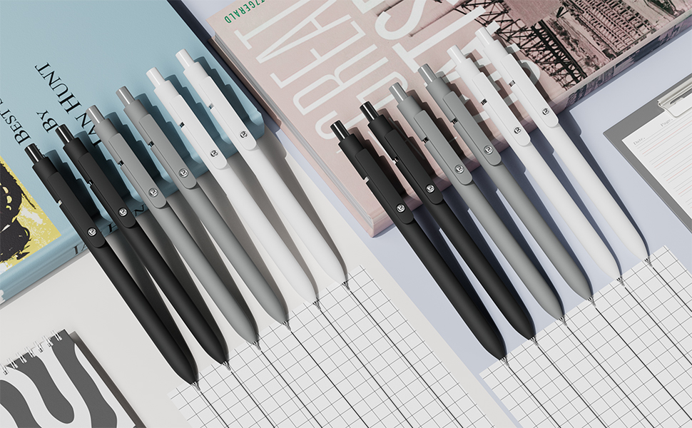 LINGHANG Silver Black White Grey Pens