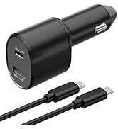 25W Super Fast Type C Car Charger,2-Port Super Fast Car Charger Adapter-PD25W & QC 15W Car Charge...