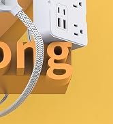 DEPOW 2 Prong to 3 Prong Adapter Power Strip - 6 Outlets & 4 USB Ports (2 USB-C), 1050J Two Prong...