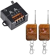 VONVOFF DC12V Remote Switch,10A Relay RF Remote Control Switch,DC12V/24V/72V 328ft Long Range Wir...
