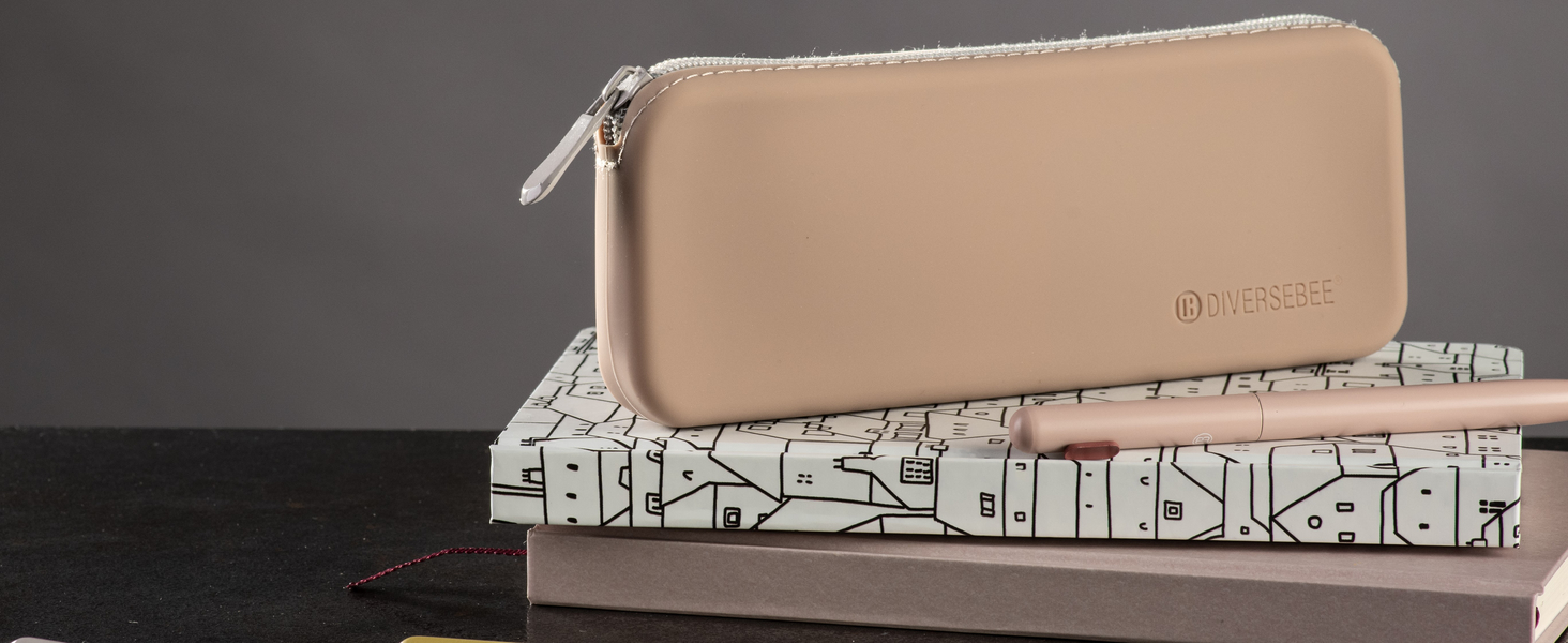 DiverseBee Silicone Pencil Case Almond