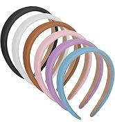 WantGor Padded Headband for Women, Wide Sponge HeadBands Plain Solid Hair Band Hoops Vintage Yoga...