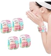 Andiker Microfiber Wrist Wash Bands for Washing Face Skincase, Women Girls Spa Washband for Wrist...