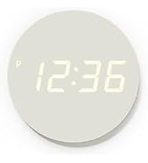 mooas Crayon Mini Digital Wall Clock, Modern Night Light Digital Desk Clock, LED Wall Clock 8 Inc...