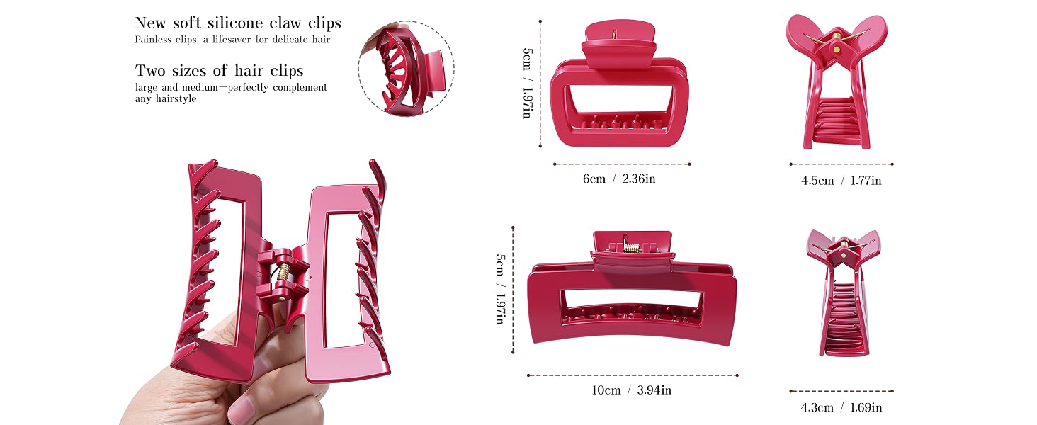squishy hair claw clip