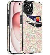 Obbii for iPhone 13/14/15 6.1 inch Case with Card Holder Soft Cute Leather Wallet Case Protective...