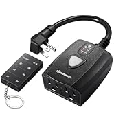 DEWENWILS Dusk to Dawn Dimmer, Outdoor Dimmer for String Light with Remote Dimmer Switch, 100 FT ...