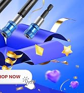 WORKPRO Drill Bit Extension Set, 4Pcs Magnetic Drill Screwdriver Bit Holder Extender with Aluminu...