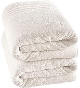 Hammam Linen Jumbo Large Bath Sheets Towels 2-Pack 35 x 70 Inches Soft and Absorbent, Premium Qua...