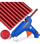 Wax Seal Kit with Sealing Wax Gun and 10pcs Blood Red Wax Seal Sticks, to Make Wax Seals for Enve...