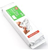 Pepy Premium European Air Dry Modeling Clay White 2.2 lb Bar, Easy to Use Air-Hardening and Non-S...