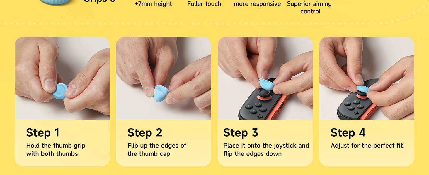 JSAUX Thumb Grips for Nintendo Switch 2
