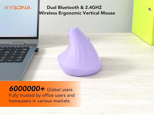 Wireless Bluetooth ergonomic mouse