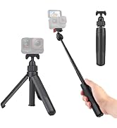 Walking Way 40cm/15.75" Selfie Stick Tripod for Insta360 Ace Pro/2, Magnetic Quick Release Extens...