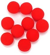 10Pcs Red Sponge Balls Soft Magic Tool Sponges Ball,Lightweight Mini Sponge Balls Magic Street Cl...