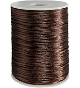 FQTANJU Satin Rattail Nylon Cord, 300 Feet 2mm Beading Satin String for Chinese Knotting, Arts an...