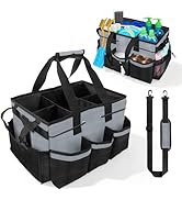 ALSLEA Large Cleaning Caddy Bag 15" x 10½" x 9" Heavy-Duty Organizer Tote for Home, Housekeepers,...