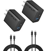 Anker iPhone 17/16 Charger, 2-Pack 20W Fast USB C Charger Block, for iPhone 16/16 Pro Max/15 Seri...