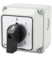 Baomain Rotary Changeover Switch SZW26-20/0-3.2D with Master Switch Exterior Box 660V 20A 4 Posit...