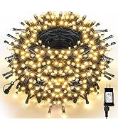 VTECHOLOGY Christmas String Lights Outdoor Indoor Christmas Tree Lights UL Certified Memory Funct...