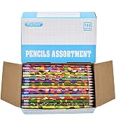 Rarlan Fun Pencils for Kids, #2 HB, Pre-Sharpened, 144 Count Bulk Pack | Classroom Pencils with E...