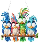 Eiflow Acrylic Diamond Art Hanging Kit for Adults, DIY Diamonds Painting Door Hanger Board Kit, S...