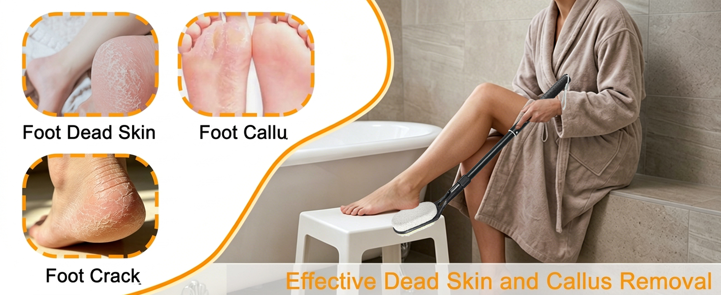 Use it to thoroughly clean between toes and the entire foot surface for a complete clean.