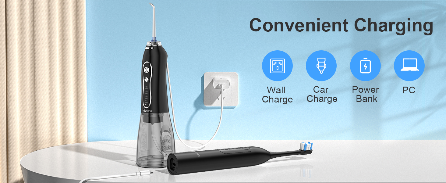 Convenient Charging flosser combo