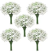 100 Pcs Real Touch Babys Breath Artificial Flowers, White Fake Flowers Baby Breath Flowers Artifi...
