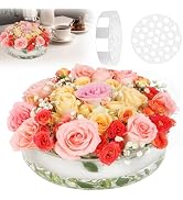 12 Inch Acrylic Flower Vase for Wedding Centerpieces Round, Circular Clear Wide Low Floral Vases ...