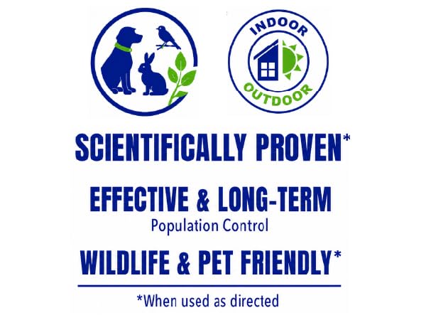 Scientifically proven, wildlife and pet friendly mouse control - indoor and outdoor use