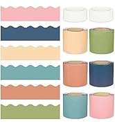 196.8 Ft Colorful Classroom Borders Boho Bulletin Board Trims Scalloped Bulletin Board Stickers B...